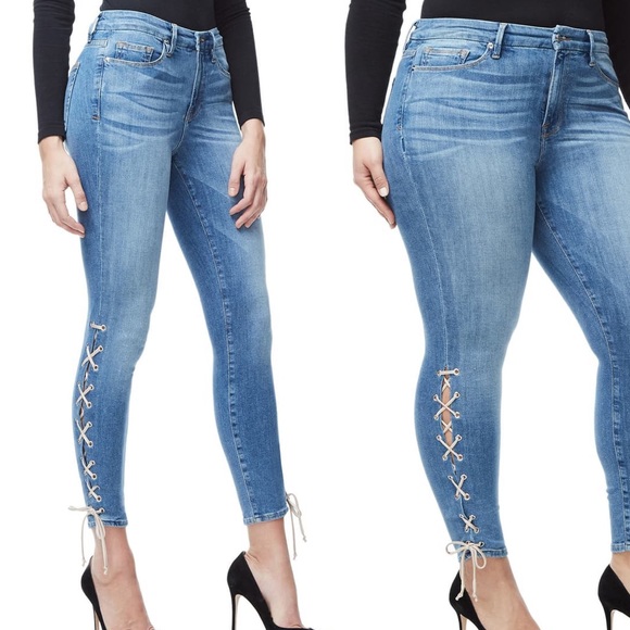 Good American Denim - Good American Good Legs Lace Up Skinny Jeans 16